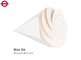 SCATOLA CARTONE CONO DECORATA CM.8X7