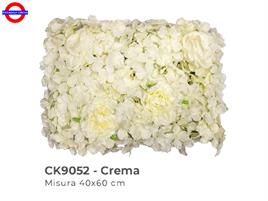 PANNELLO FIORI ARTIFICIALI CREMA CM.40X60