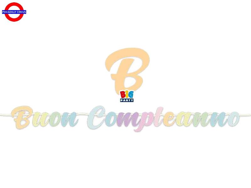 FESTONE BUON COMPLEANNO MACARON MT.6