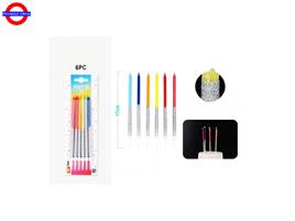 CANDELINA STELO MEDIA M/COLOR GLITTER ARG.CM.19 CF.6