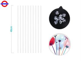 ASTA E VALVOLA PER PALLONCINI BIANCA CF.10 PZ