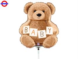 MYLAR NASCITA MINI SHAPE BABY ORSO 14