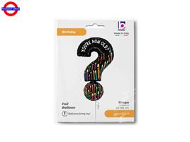 MYLAR HAPPY BIRTHDAY SUPER SHAPE QUESTION MARK 39