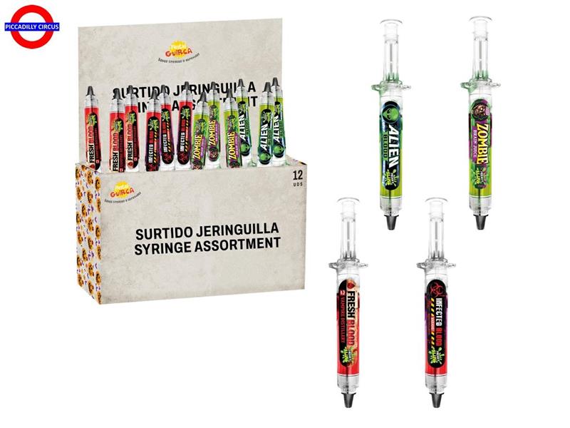 SIRINGHE CON SANGUE ROSSO/VERDE CF.12 PZ