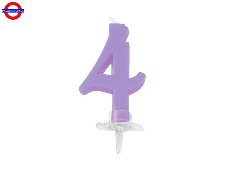 CANDELINA NUM. CLASSICA LILLA CM.7 N°4