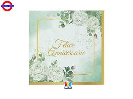 ANNIVERSARIO 16 TOVAGLIOLO 25X25 EUCALIPTO