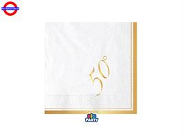 ANNIVERSARIO 50° 16 TOVAGLIOLO 25X25 ORO
