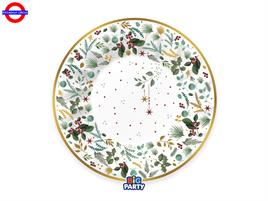 TAVOLA - WHITE CHRISTMAS 6 PIATTI FONDI CM.24