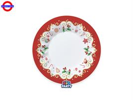 TAVOLA - CHRISTMAS JINGLE 6 PIATTI FONDI CM.24