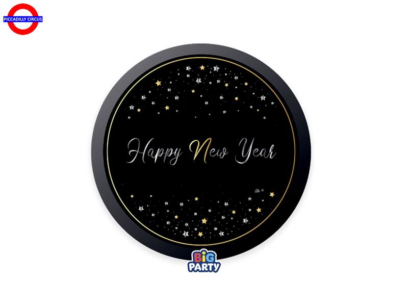 TAVOLA - HAPPY NEW YEAR STARS 6 PIATTI D.18
