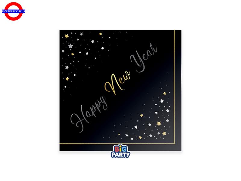 TAVOLA - HAPPY NEW YEAR STARS 16 TOVAGLIOLI 33X33