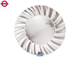 TAVOLA - WAVY ARGENTO METAL 6 PIATTI CM.25