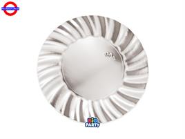 TAVOLA - WAVY ARGENTO METAL 6 PIATTI CM.20