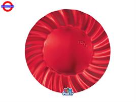 TAVOLA - WAVY ROSSO METAL 6 PIATTI CM.25