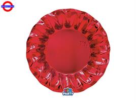 TAVOLA - WAVY ROSSO METAL 6 PIATTI FONDI CM.24