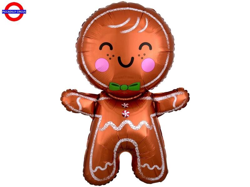 MYLAR SUPER SHAPE HAPPY GINGERBREAD MAN 31
