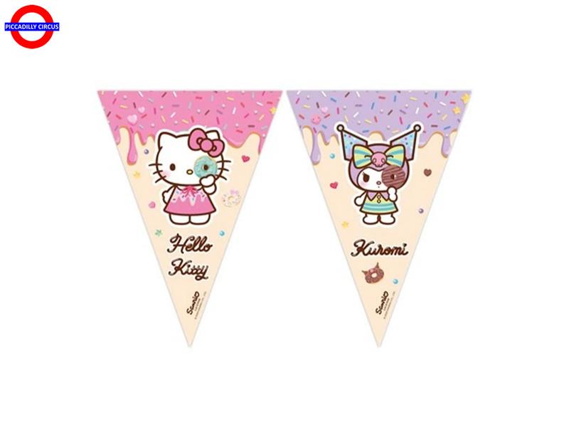  HELLO KITTY KUROMI FESTONE BANDIERINA MT.2.3