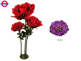 BASE METALLO 3 PEONIE VIOLA D 60/50/40