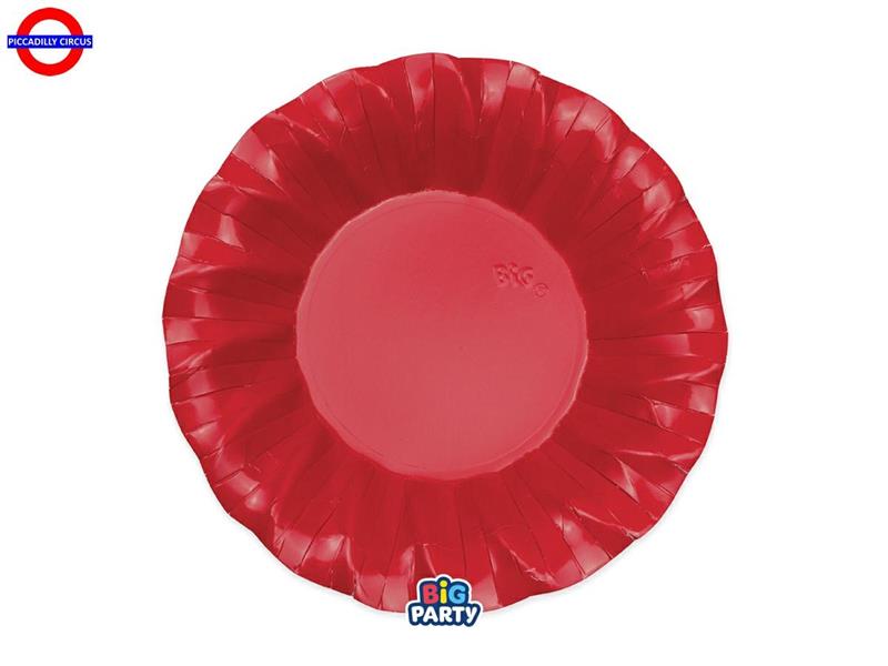 TAVOLA - WAVY RED 6 PIATTI FONDI CM.24