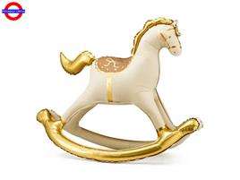 MYLAR CAVALLO A DONDOLO ORO CM.109X107