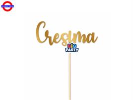 CAKE TOPPER MINI CRESIMA ORO CM.10X14
