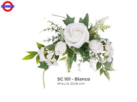 TRALCIO 3 ROSE BIANCHE CM.25X6