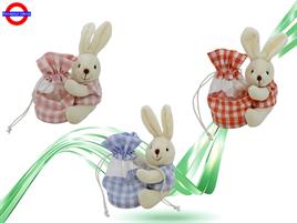 SACCHETTO PVC CON CONIGLIO CM.15 3 ASS