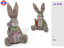 PELUCHE CONIGLIO CON CAMICIA 2 ASS CM.40