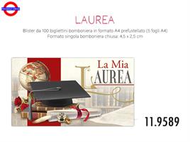 BIGLIETTO BOMBONIERA LAUREA - MAPPAMONDO