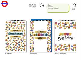 BIGLIETTO COMPLEANNO - DOTS 3 ASS.