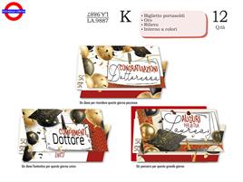 BIGLIETTO LAUREA -- PORTASOLDI AUGURI LAUREA 3 ASS.