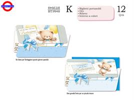 BIGLIETTO BATTESIMO -- PORTASOLDI BIMBO 2 SG