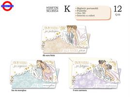 BIGLIETTO MATRIMONIO -- PORTASOLDI PIZZO 3 ASS.