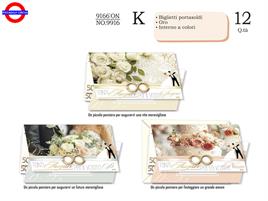 BIGLIETTO MATRIMONIO -- PORTASOLDI FIORI 3 ASS.