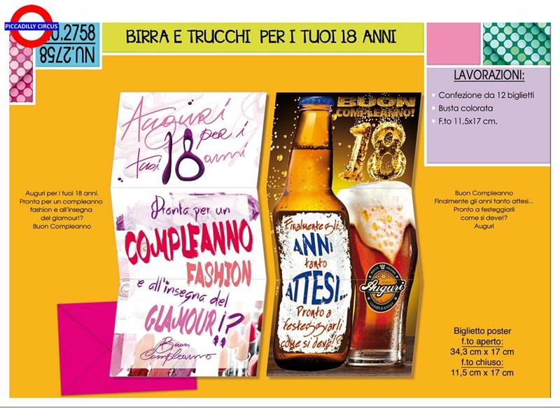 BIGLIETTO 18 ANNI - FUSTELLATI 2 ASS.