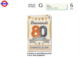 BIGLIETTO 80 ANNI - VINTAGE