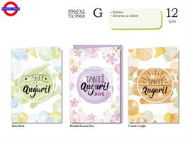 BIGLIETTO COMPLEANNO - TANTI AUGURI 3 ASS.