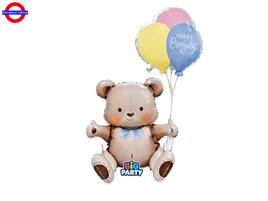 MYLAR SITTING ORSO CON PALLONI CM.41X76X31