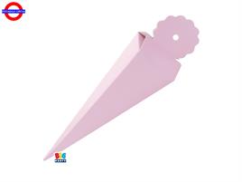 SCATOLINA CONO ROSA CM.19X4 CF.10 PEZZI