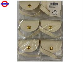 SCATOLA BORSETTA PELLE PANNA 6X5X5
