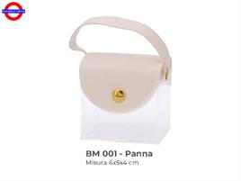 SCATOLA BORSETTA PELLE PANNA 6X5X5