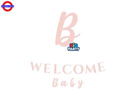 NASCITA ROSA SCRITTA WELCOME BABY FESTONE