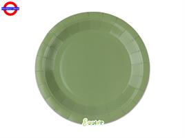 ECOLOR VERDE OLIVA 25 PIATTI CM.18