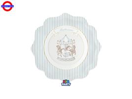 BATTESIMO CARILLON CELESTE 6 PIATTI D.25 CM