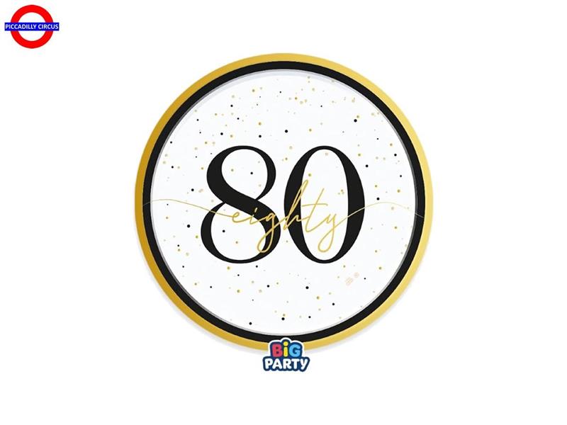 80° HAPPY BIRTHDAY PRESTIGE 6 PIATTI D.18