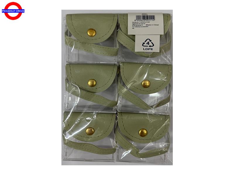 SCATOLA BORSETTA PELLE VERDE 6X5X5