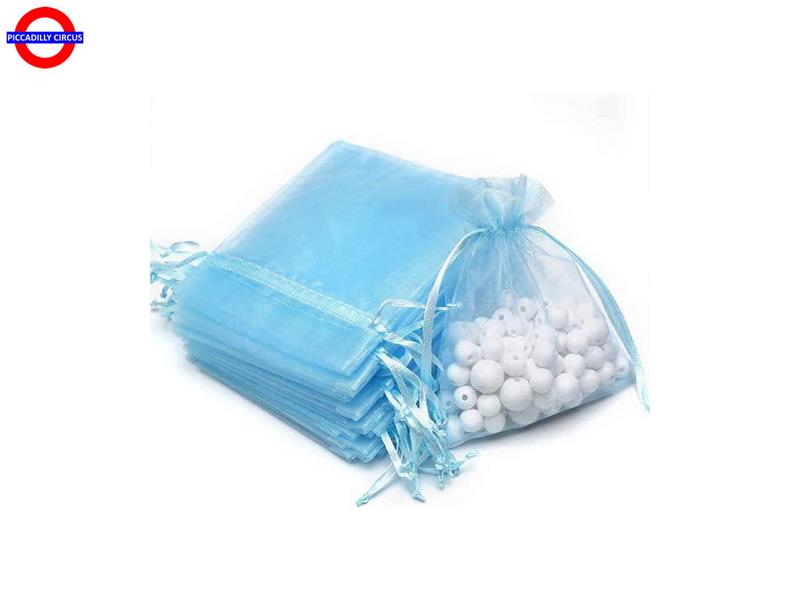 SACCHETTO ORGANZA 10X12 CELESTE