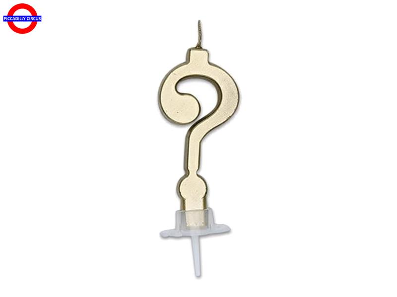 CANDELA PUNTO INTERROGATIVO ORO METAL CM.7