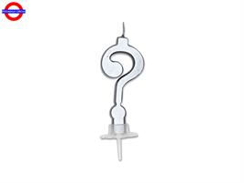 CANDELA PUNTO INTERROGATIVO ARGENTO METAL CM.7