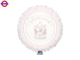 MYLAR BATTESIMO 18 CARILLON ROSA